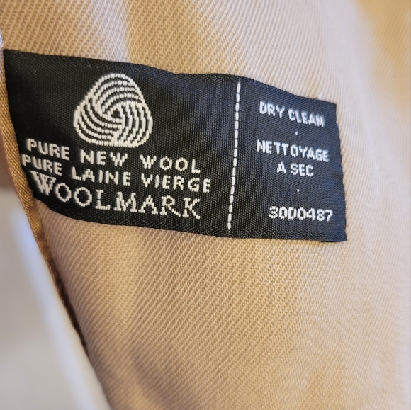 Vintage 80s 90s Braemar Petites beige wool blazer jacket 4 Petite - Picture 5 of 11